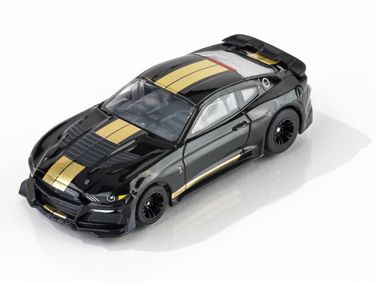 AFX Mega G+ 22082 2022 Shelby Mustang GT350H Black/Gold HO Scale Slot Car