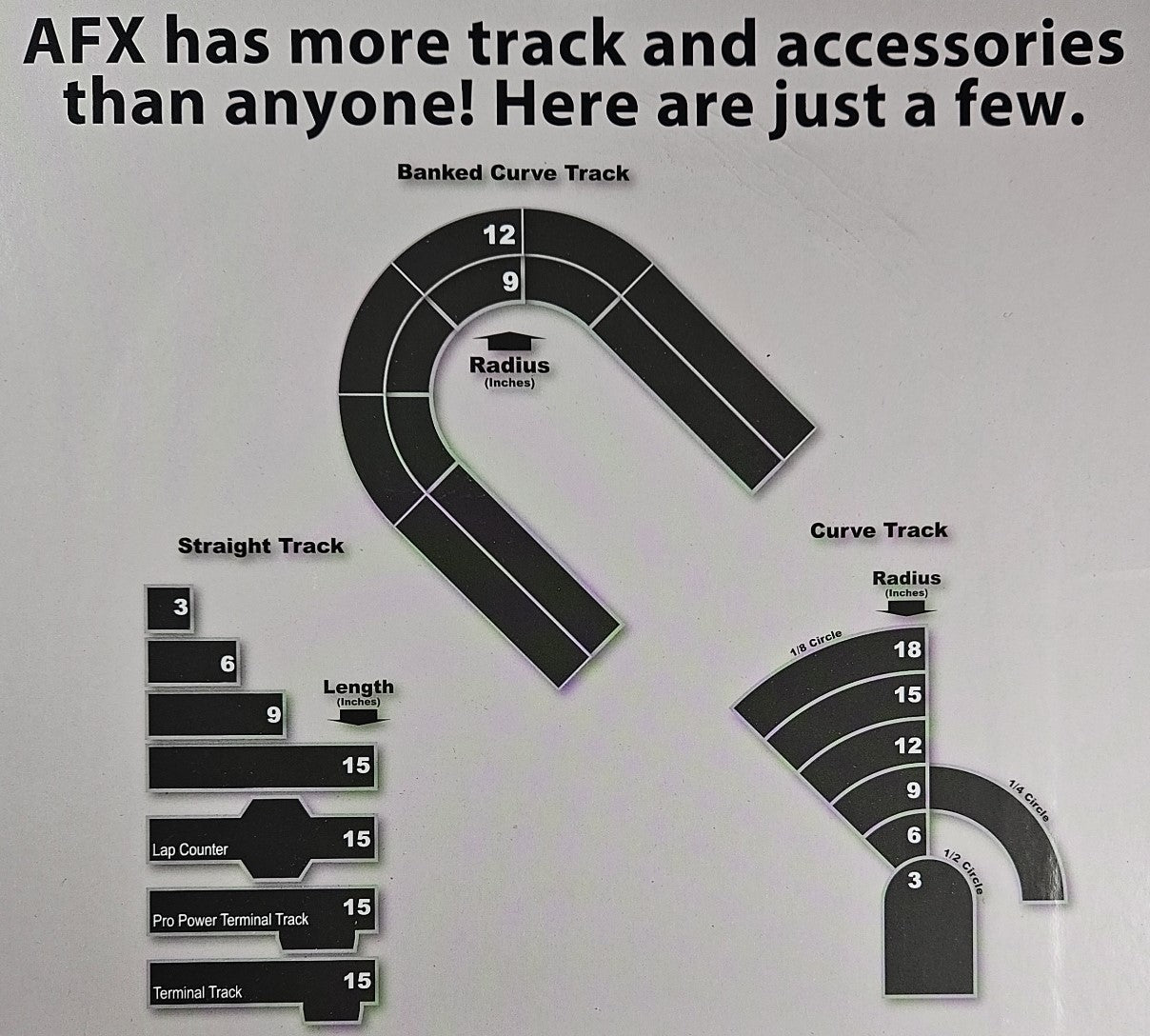 AFX Track 70614 Hairpin Curve - 3" Radius 1/2 Curve