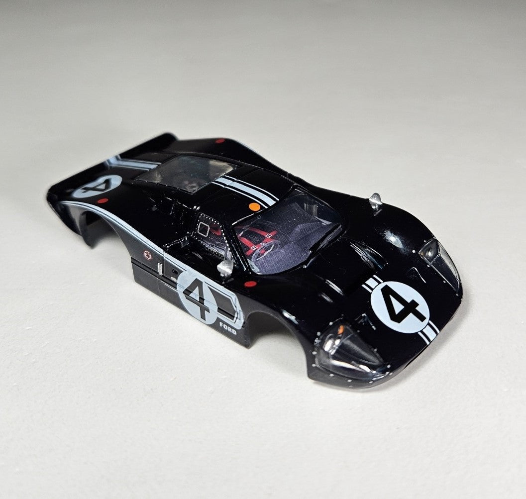 AFX Mega G+ Slot Car Body Ford GT40 Mk IV Black #4 HO Scale