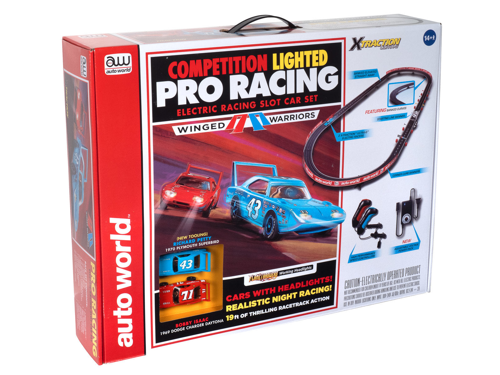 Auto World Xtraction SRS349 Winged Warrior 19' Slot Car Race Set – Turn ...