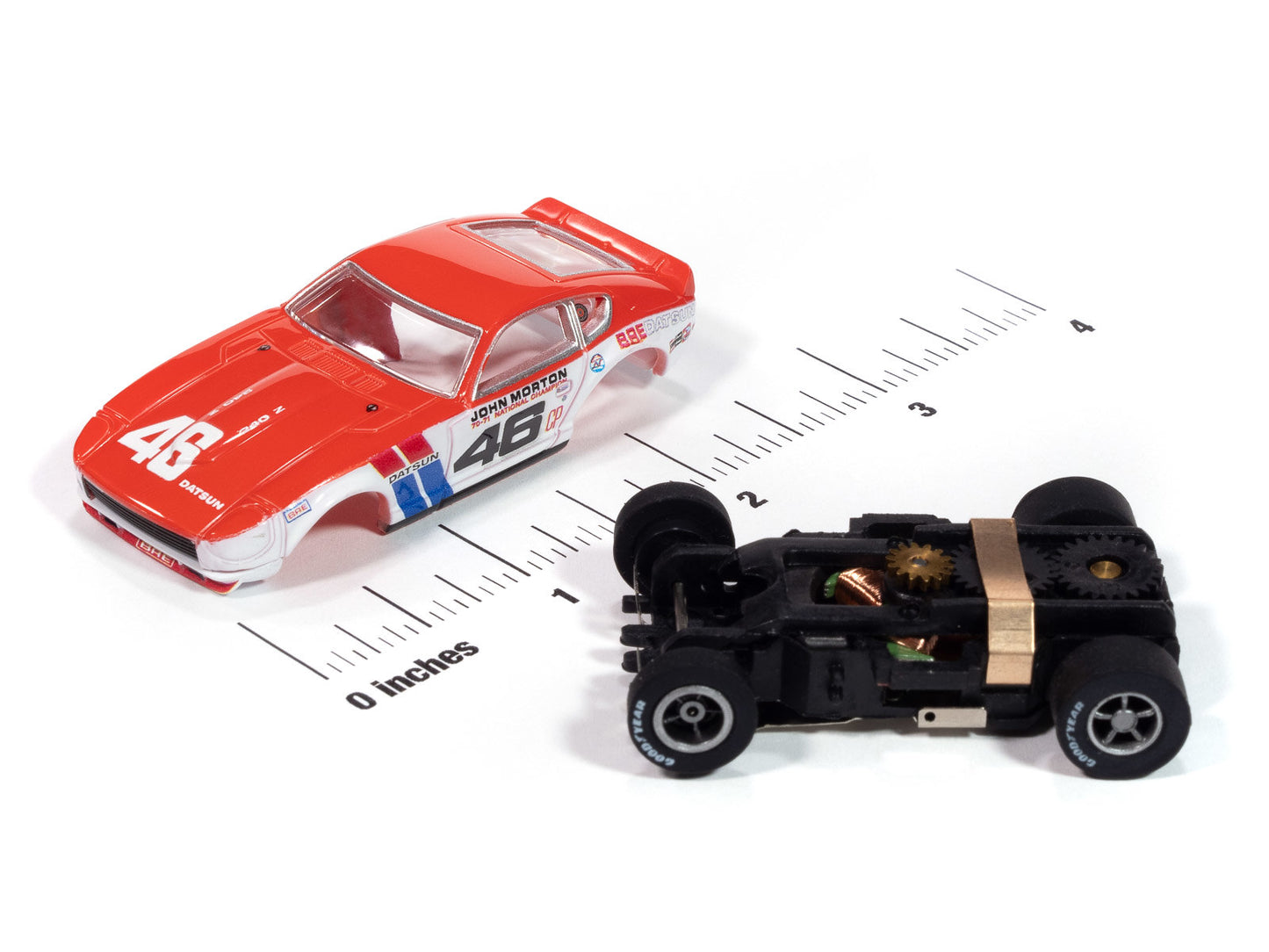 Auto World Xtraction SC420-2 1971 BRE Datsun 240Z #46 HO Scale Slot Car