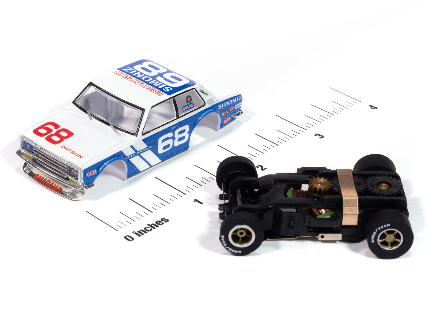Auto World Xtraction SC420-3 1972 BRE Datsun 510 #68 Guest Car HO Scale Slot Car