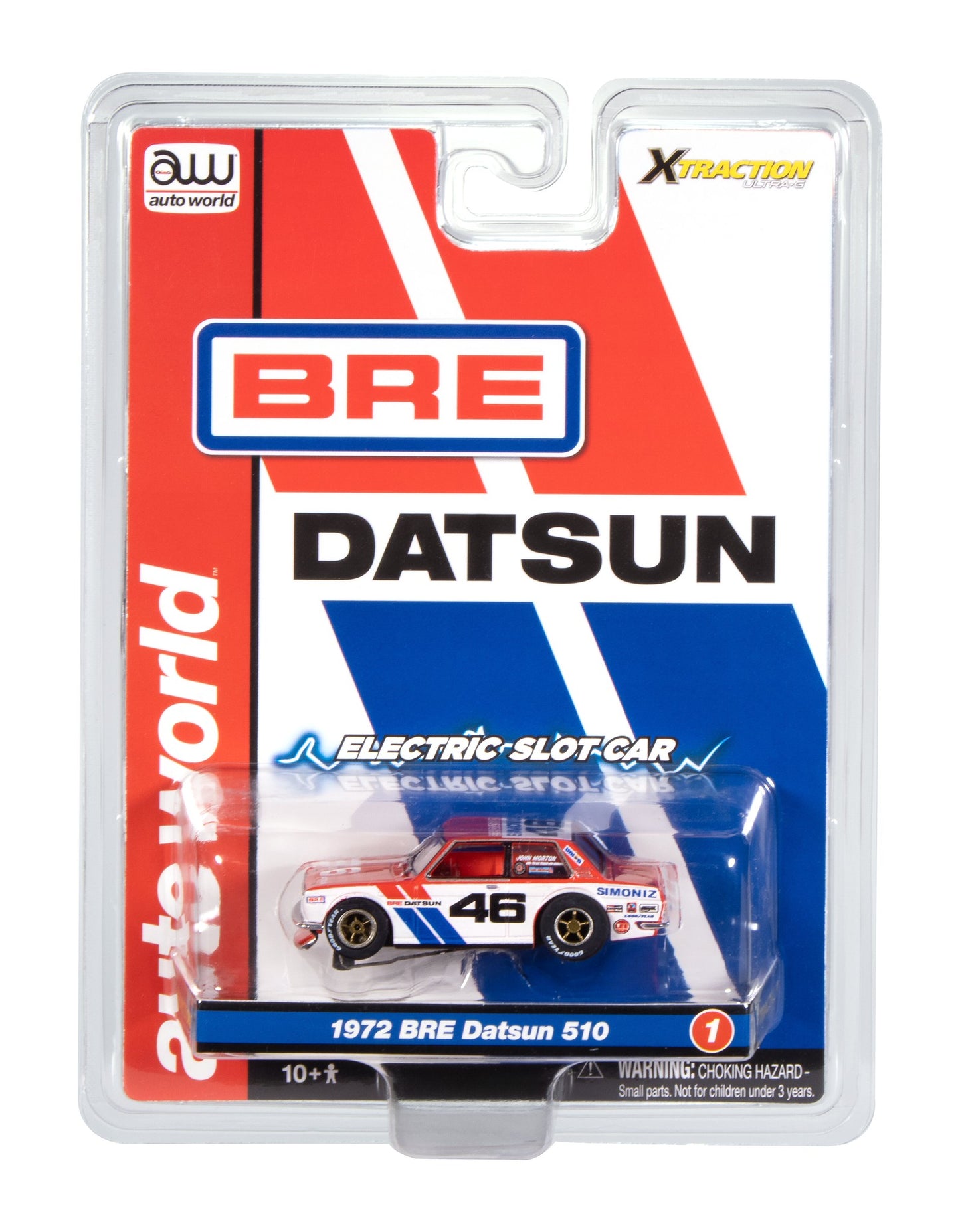 Auto World Xtraction SC420-1 1972 BRE Datsun 510 #46 HO Scale Slot Car