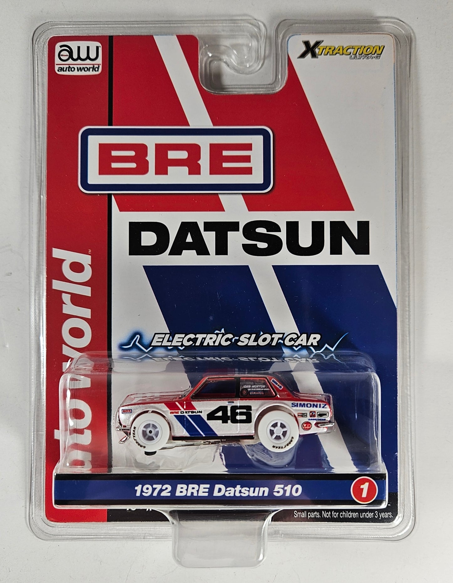Auto World Xtraction SC420 1972 BRE Datsun 510 #46 (iWheels) HO Scale Slot Car