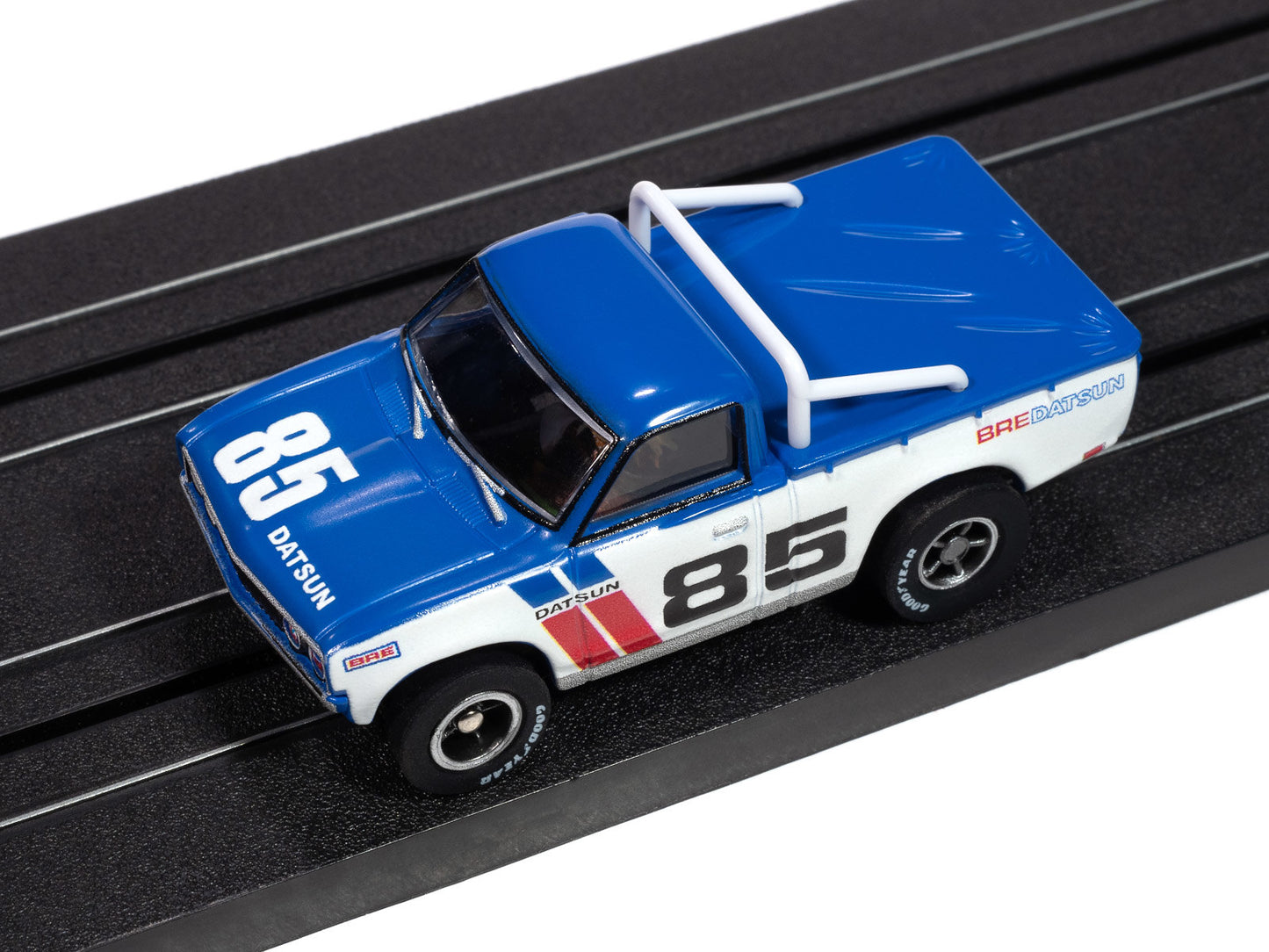 Auto World Xtraction SC420-4 1972 BRE Datsun 620 Pickup #85 HO Scale Slot Car