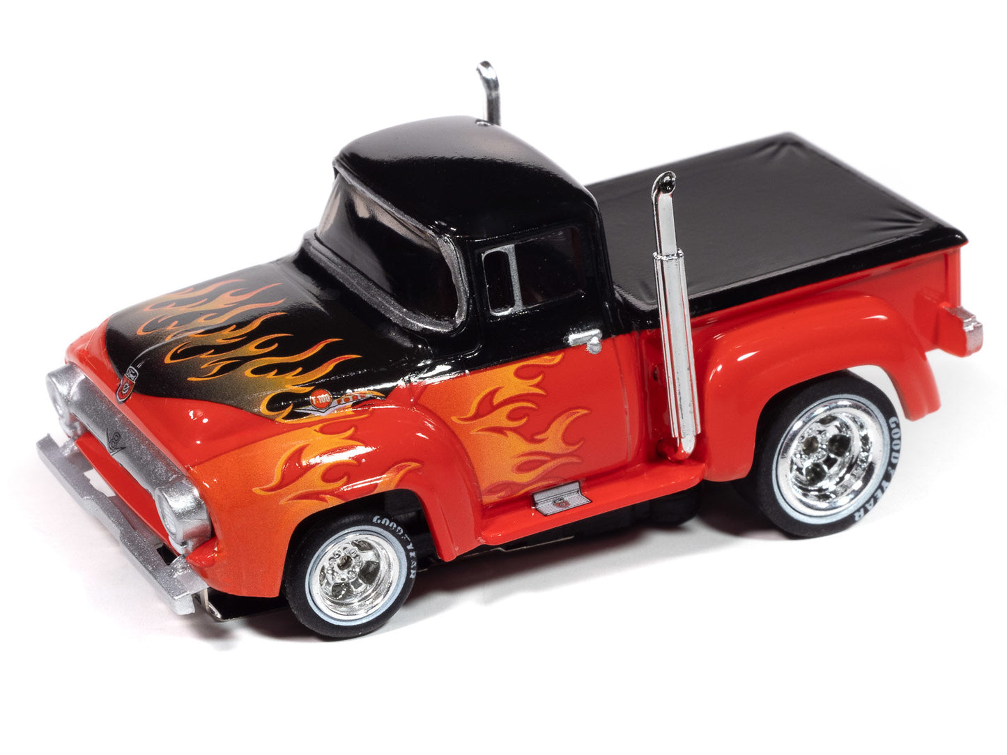 Auto World 4Gear SC413-3A 1956 Ford F100 Pickup (Red) HO Scale Slot Car