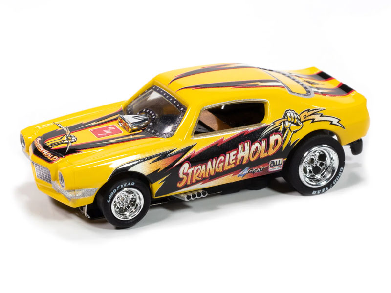 Auto World 4Gear SC421-4A 1970 Chevy Camaro Stranglehold FC (Yellow, Red & Black) HO Scale Slot Car