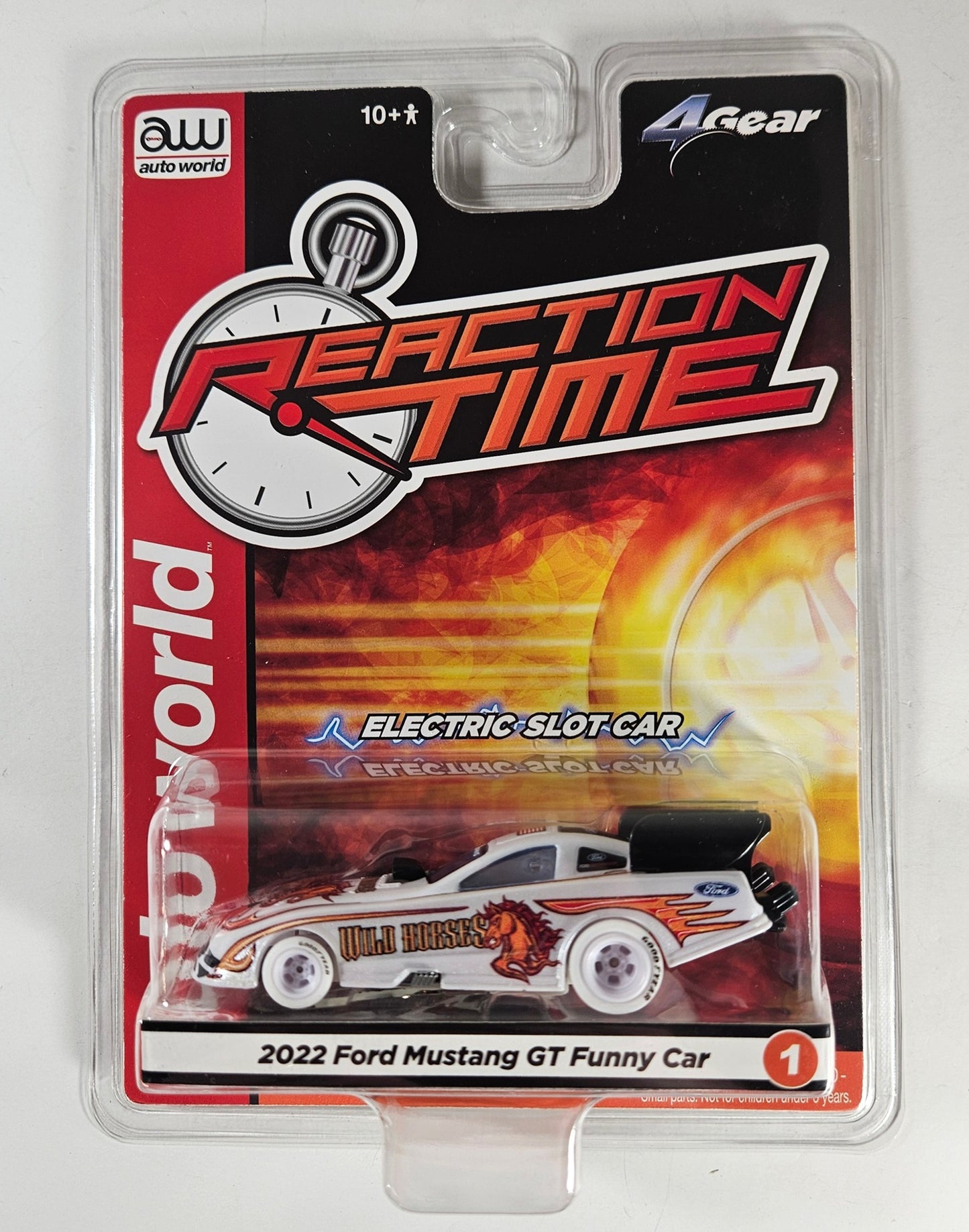 Auto World 4Gear SC421 2022 Ford Mustang GT Wild Horses FC (**iWheels**) HO Scale Slot Car
