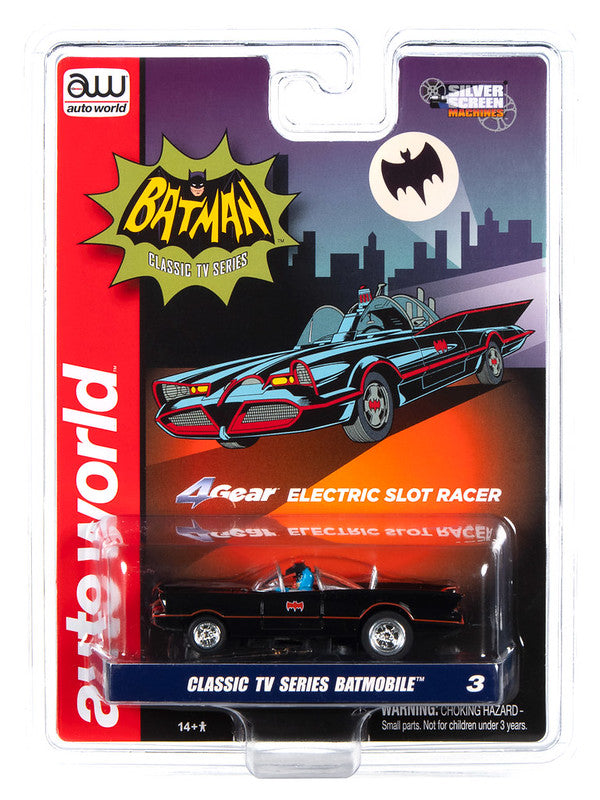 Auto World 4Gear SC358-3 R31 Classic TV Series Batmobile Batman (TV) HO Scale Slot Car