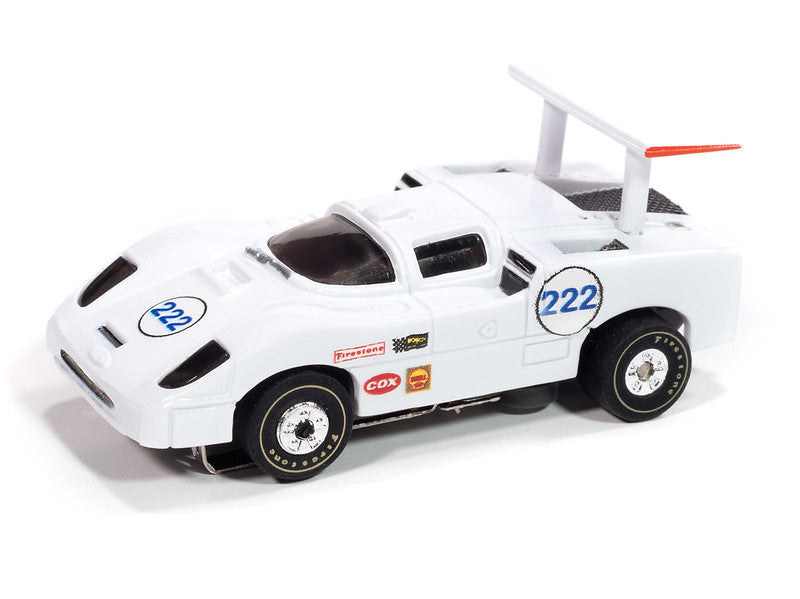 Auto World Thunderjet SC415-1A 1966 Chaparral 2F (White & Blue) #222 HO Scale Slot Car