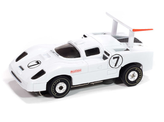 Auto World Thunderjet SC415-1B 1966 Chaparral 2F (White & Black) #7  HO Scale Slot Car