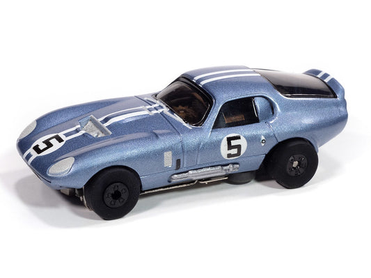 Auto World Thunderjet SC415-3A 1965 Shelby Cobra Daytona Coupe (Metallic Blue) HO Scale Slot Car