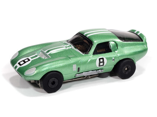 Auto World Thunderjet SC415-3B 1965 Shelby Cobra Daytona Coupe (Metallic Green) HO Scale Slot Car