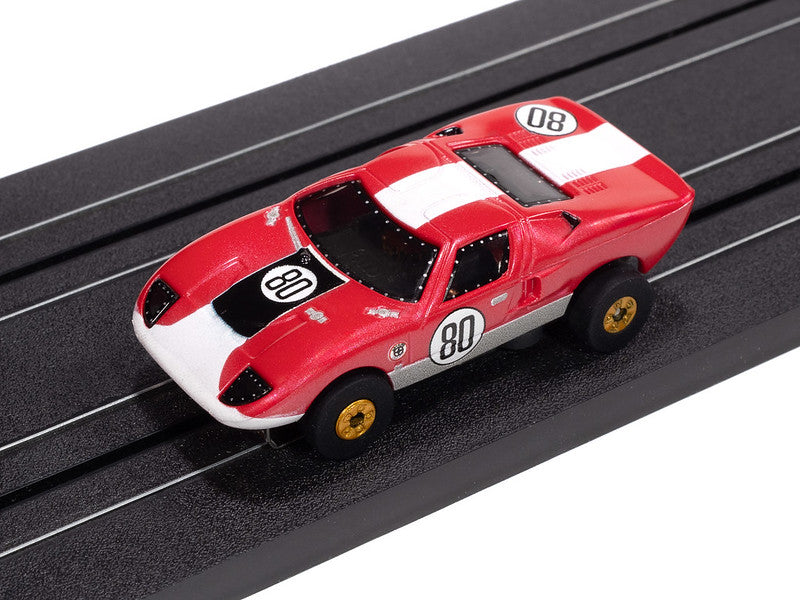 Auto World Thunderjet SC415-4B 1966 Ford GT40 (Carmine) HO Scale Slot Car