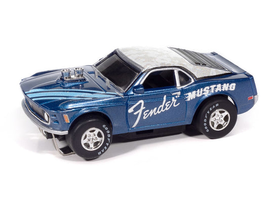 Auto World Super III SC419-1A 1970 BOSS Mustang Fender (Blue) HO Scale Slot Car