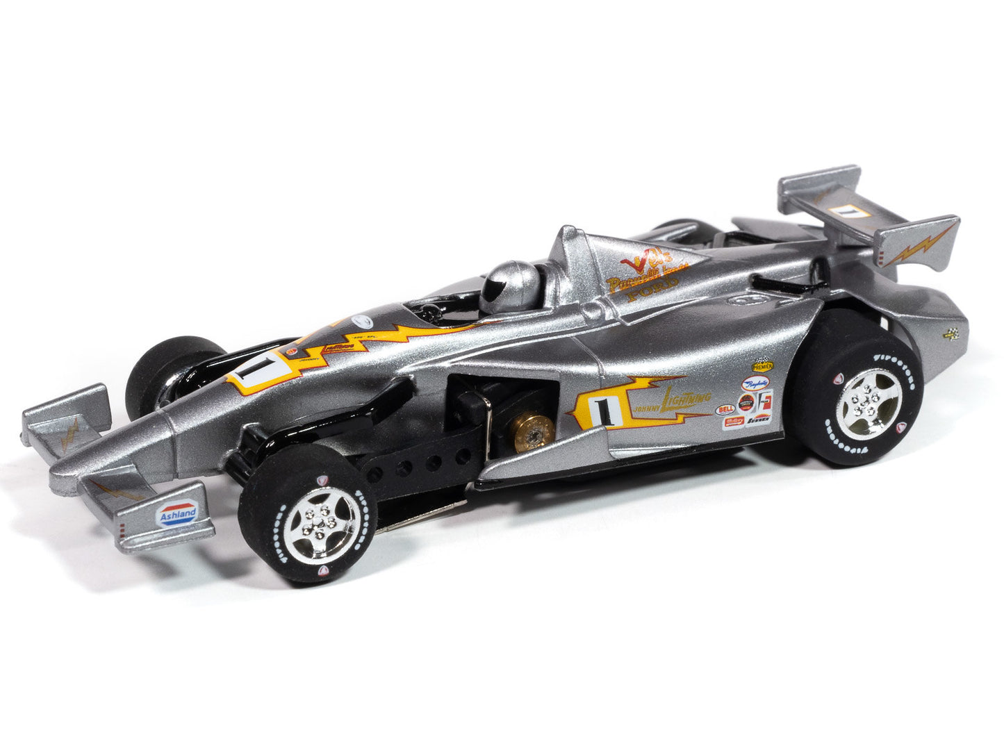 Auto World Super III SC413-2A 2014 Indy Car Johnny Lightning Special #1 (Gray) HO Scale Slot Car