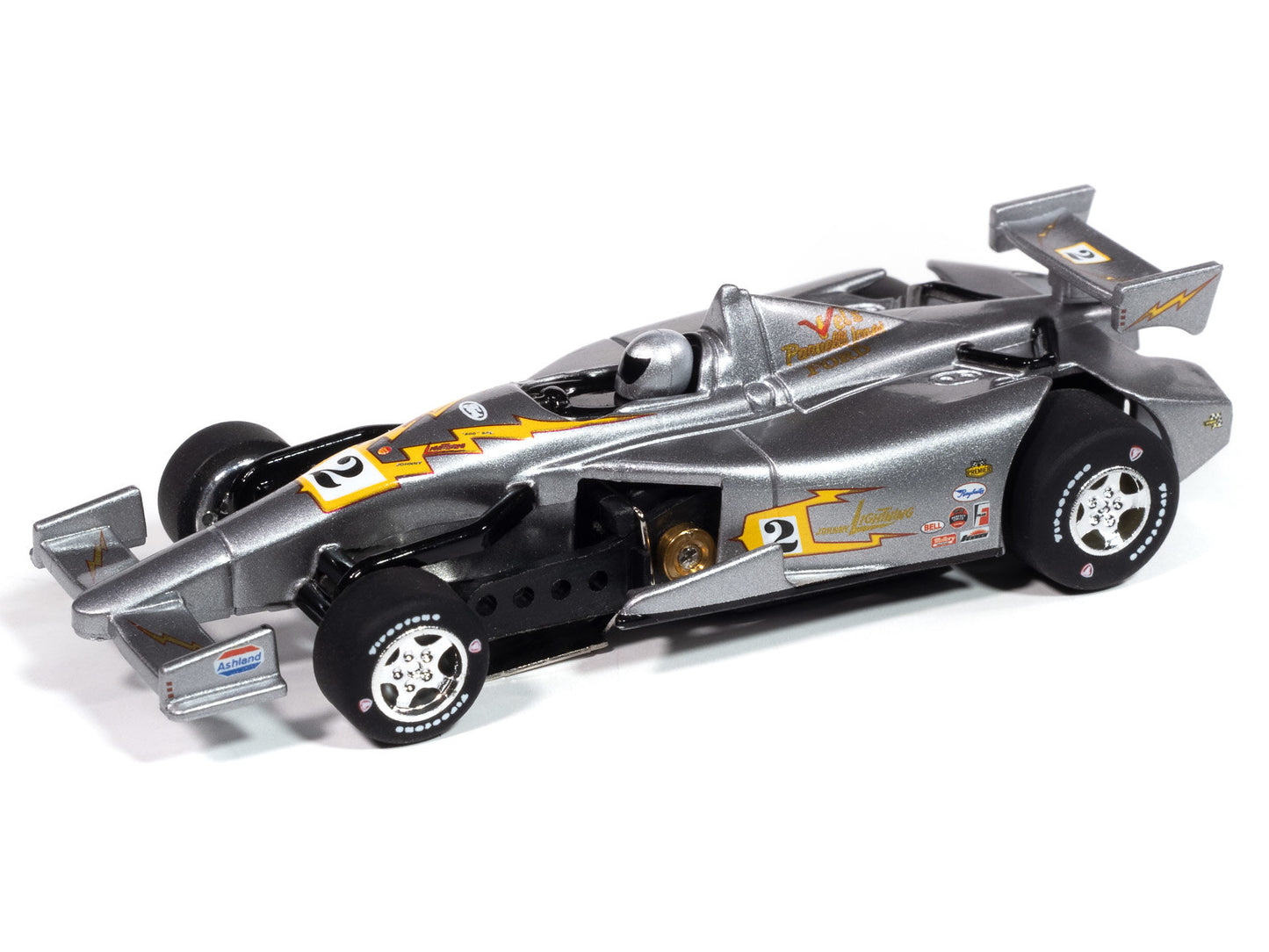 Auto World Super III SC413-2B 2014 Indy Car Johnny Lightning Special #2 (Gray) HO Scale Slot Car