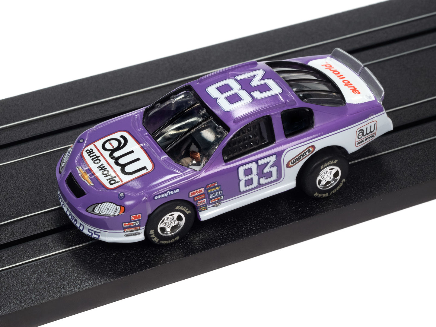 Auto World Super III SC399-1B 2008 Chevy Monte Carlo SS Stock Car (Purple) HO Scale Slot Car