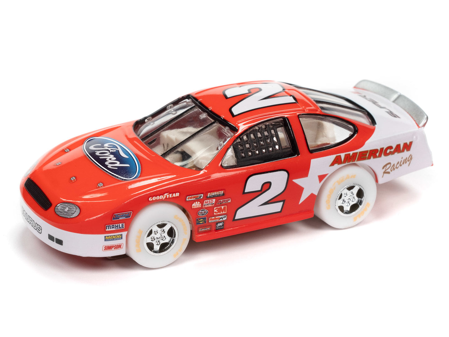 Auto World Super III SC399-2A 2008 Ford Taurus Stock Car (Red) iWheels HO Scale Slot Car