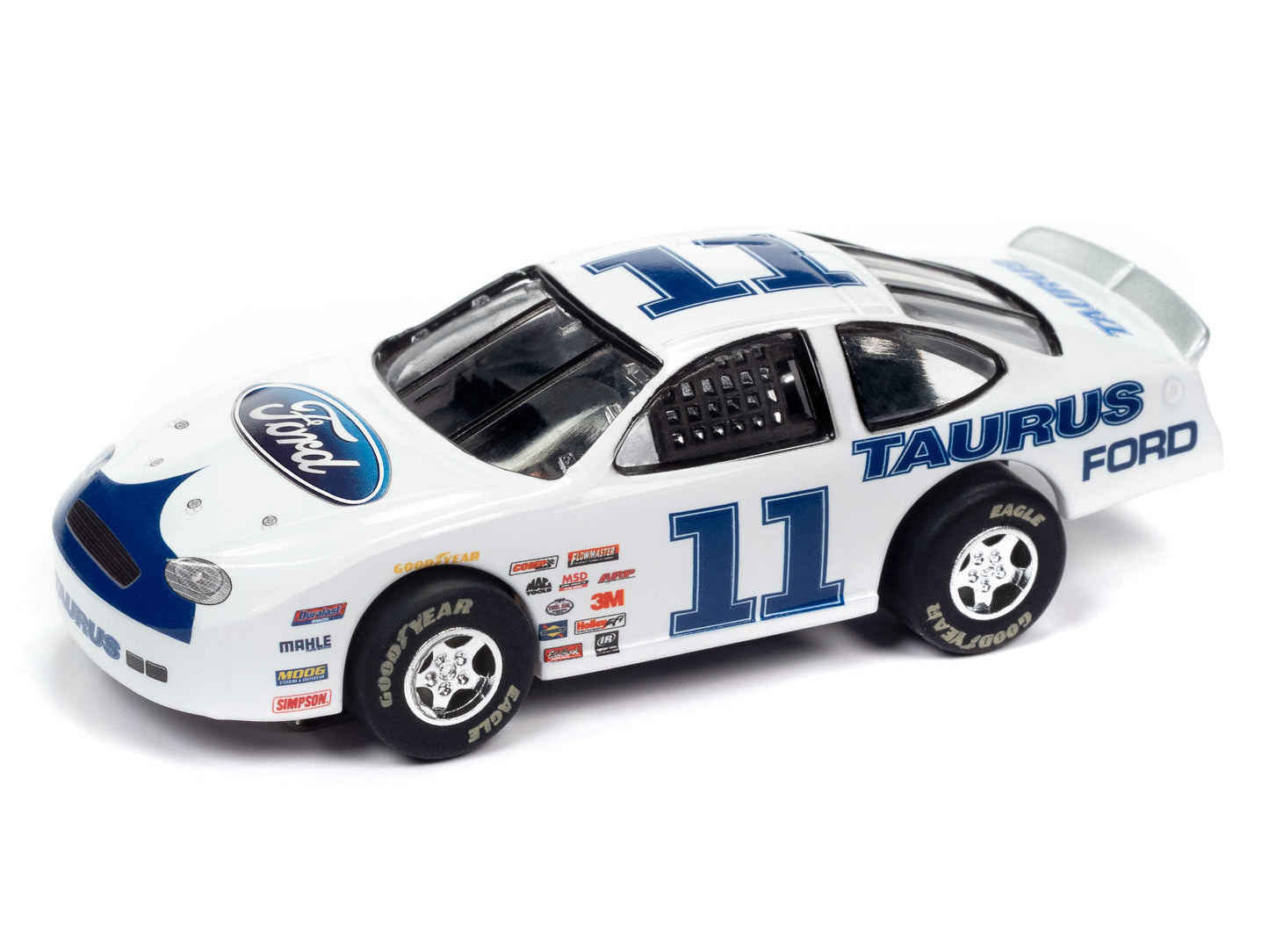 Auto World Super III SC399-2B 2008 Ford Taurus Stock Car (White) HO Scale Slot Car