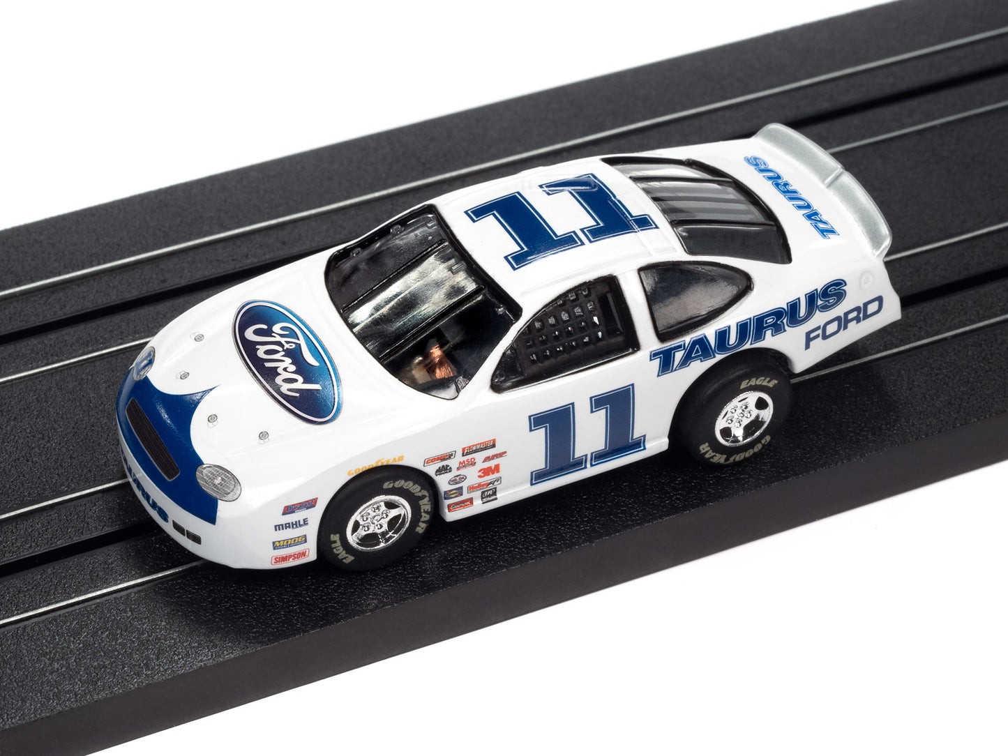 Auto World Super III SC399-2B 2008 Ford Taurus Stock Car (White) HO Scale Slot Car