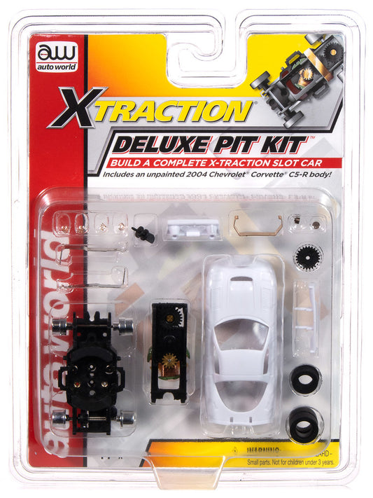 Auto World Parts Xtraction TRX129 Deluxe Pit Kit 2004 Chevrolet Corvette C5-R Body HO Scale Slot Car