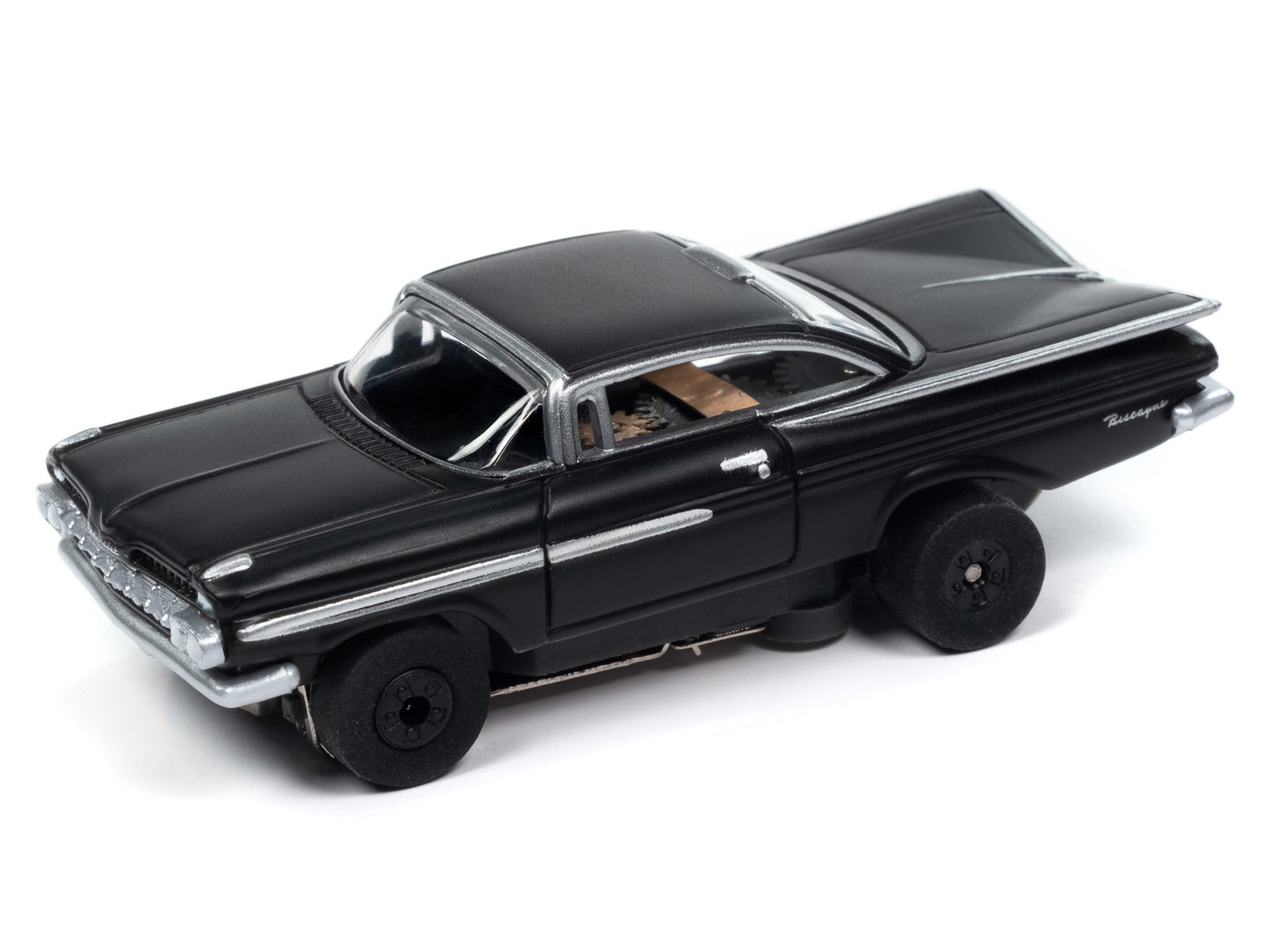 Auto World Thunderjet SC408-3B 1959 Chevy Impala Gloss Black HO Scale Slot Car