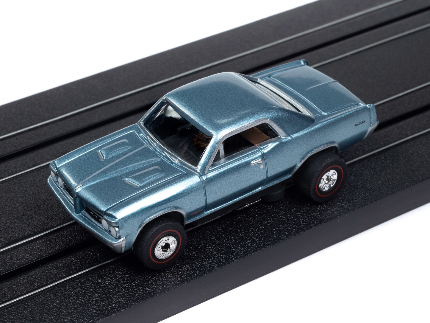 Auto World Thunderjet SC406 -1A 1964 Pontiac GTO Yorktown Blue HO Scale Slot Car