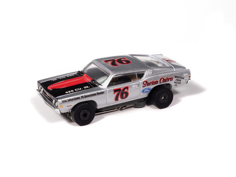 Auto World Thunderjet SC423-1A 1968 Ford Torino (Silver, Black & Red) HO Scale Slot Car