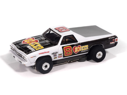 Auto World Thunderjet SC422-4A 1969 Chevy El Camino (Black & White) HO Scale Slot Car