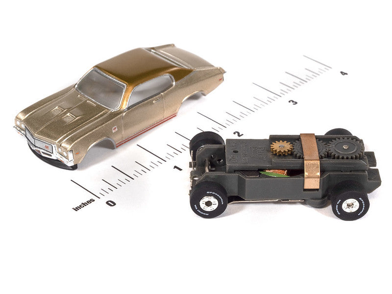 Auto World Thunderjet SC434-4B 1972 Buick GS Tan Metallic HO Scale Slot Car