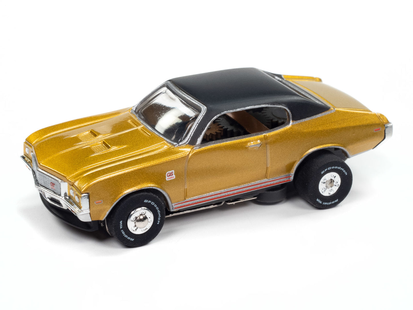 Auto World Thunderjet SC411-4B 1972 Buick GS (Gold) HO Scale Slot Car