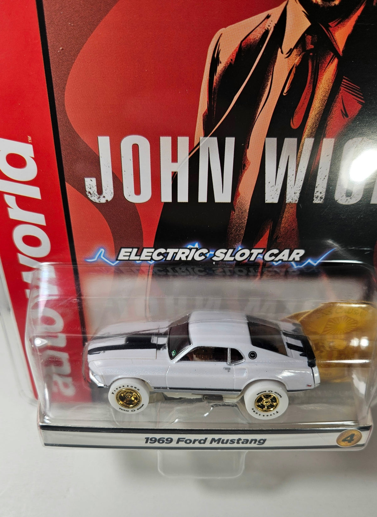 Auto World Xtraction SC426-4 1969 Ford Mustang John Wick (**iWheels**) (ALL NEW TOOLING) HO Scale Slot Car