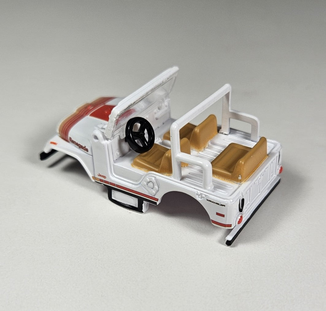 Auto World Parts Xtraction - Slot Car Body - SC368 R34 1979 JEEP CJ-7 (WHITE)