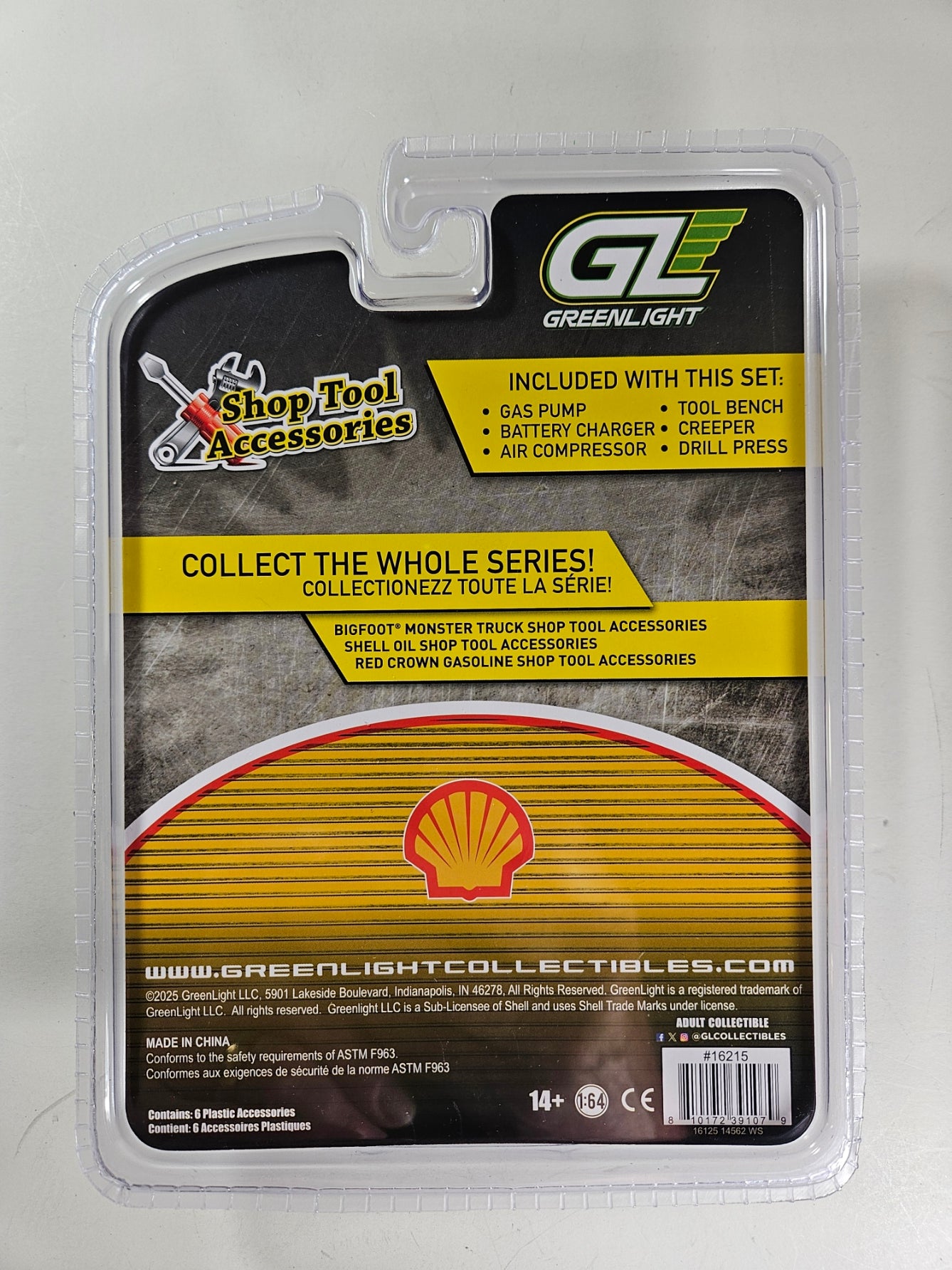 Greenlight 16215-B Shop Tool Accessories Shell Oil 1:64 Scale