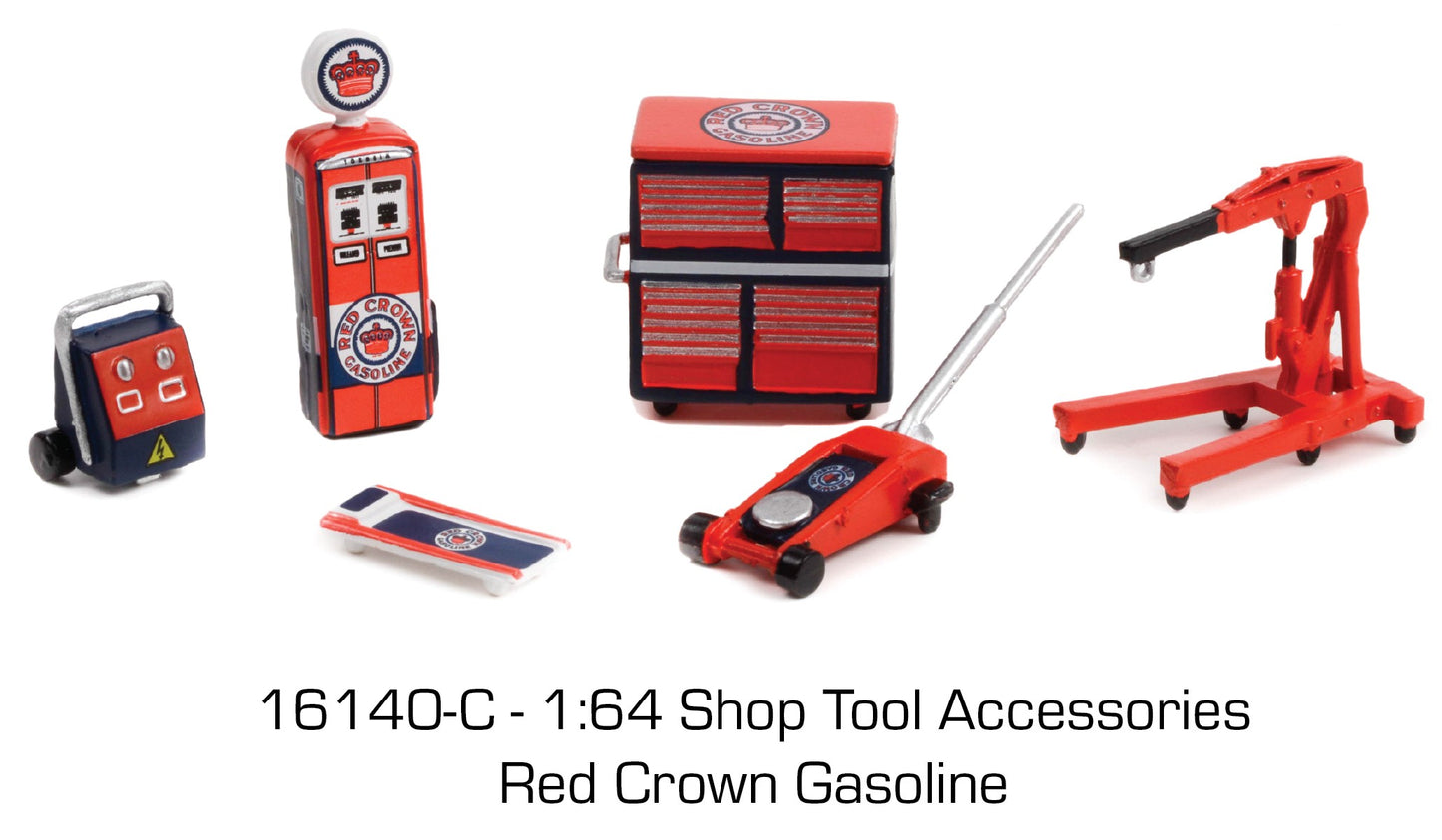 Greenlight 16215-C Shop Tool Accessories Red Crown Gasoline 1:64 Scale