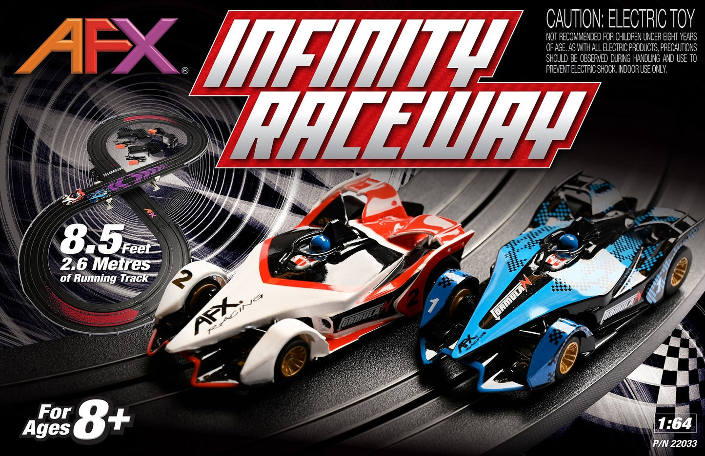 AFX Race Set 22033 Mega G+ Infinity Raceway 8.5' Race Set