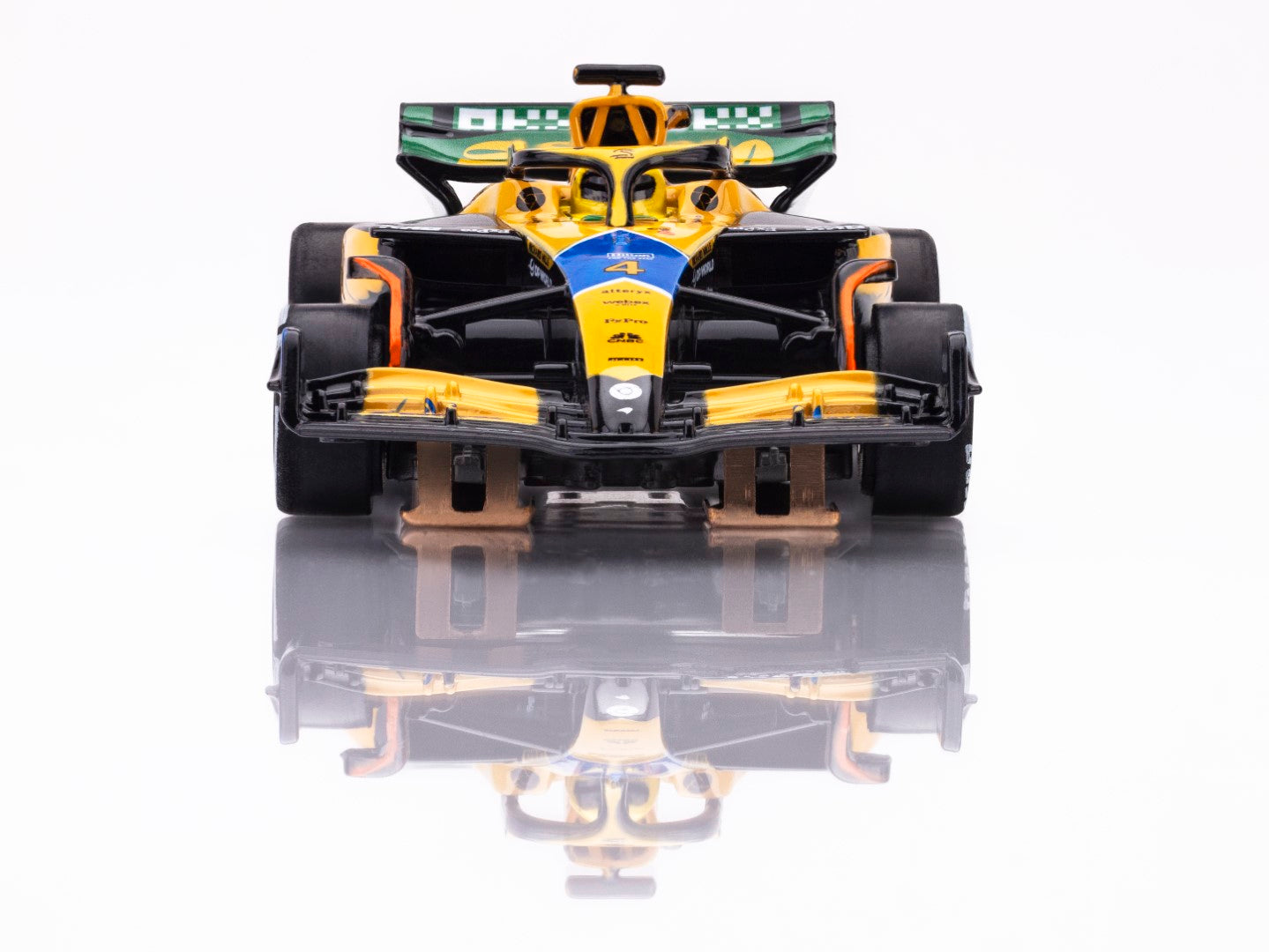 AFX Mega G+ 22120 McLaren F1 MCL38 #4 Senna Monaco 2024 HO Scale Slot Car