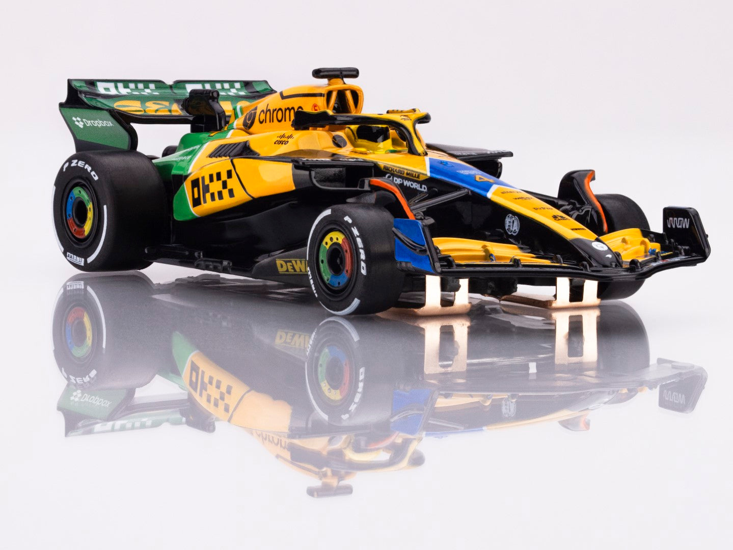 AFX Mega G+ 22120 McLaren F1 MCL38 #4 Senna Monaco 2024 HO Scale Slot Car