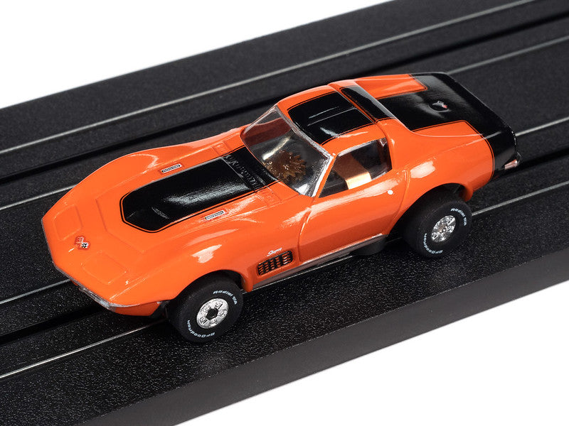 Auto World Thunderjet SC394-1A 2023 R3 BALDWIN MOTION - 1970 CHEVROLET CORVETTE (ORANGE) HO Scale Slot Car