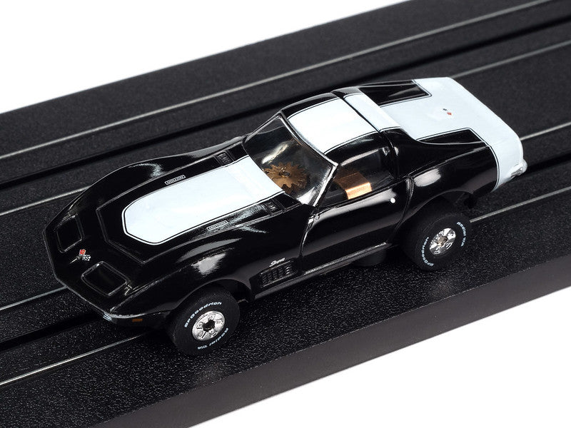 Auto World Thunderjet SC394-1B 2023 R3 BALDWIN MOTION - 1970 CHEVROLET CORVETTE (BLACK) HO Scale Slot Car