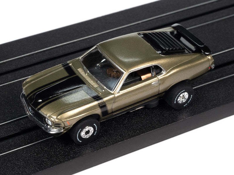 Auto World Thunderjet SC394-2A 2023 R3 TASCA FORD 1970 MUSTANG BOSS 302 (GREEN) HO Scale Slot Car