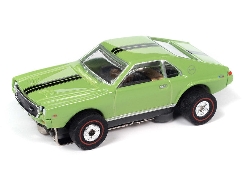 Auto World Thunderjet SC394-3B 2023 R3 COLLIER MOTORS - 1969 AMC AMX (GREEN) HO Scale Slot Car