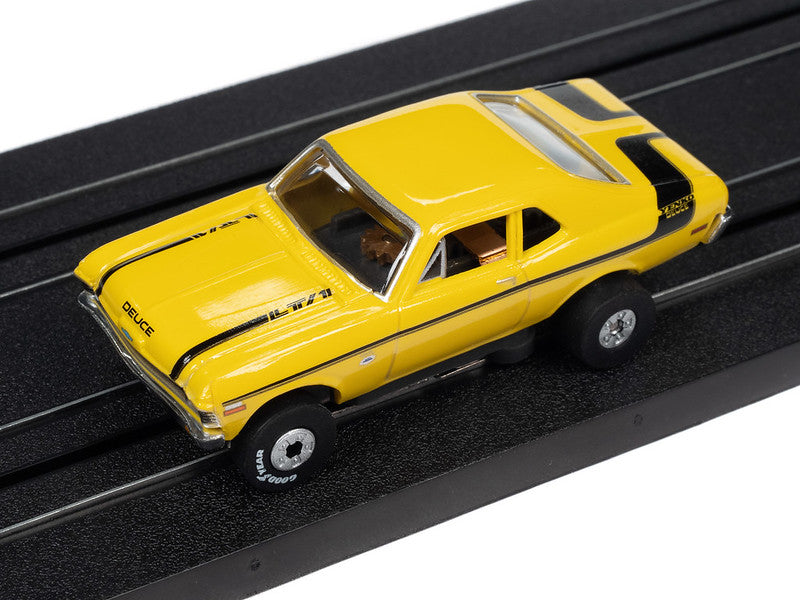 Auto World Thunderjet SC394-4A 2023 R3 YENKO 1970 CHEVROLET NOVA (YELLOW) HO Scale Slot Car