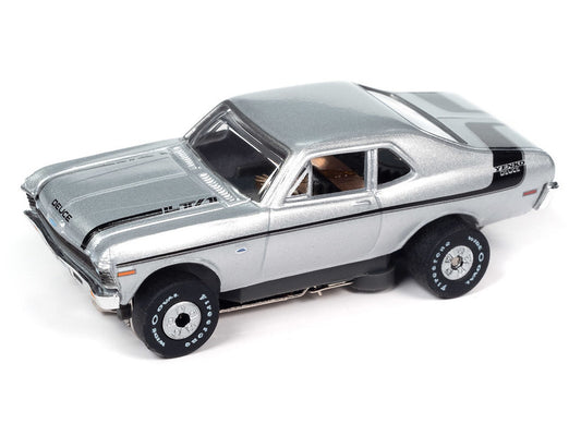 Auto World Thunderjet SC394-4B 2023 R3 YENKO 1970 CHEVROLET NOVA (SILVER) HO Scale Slot Car
