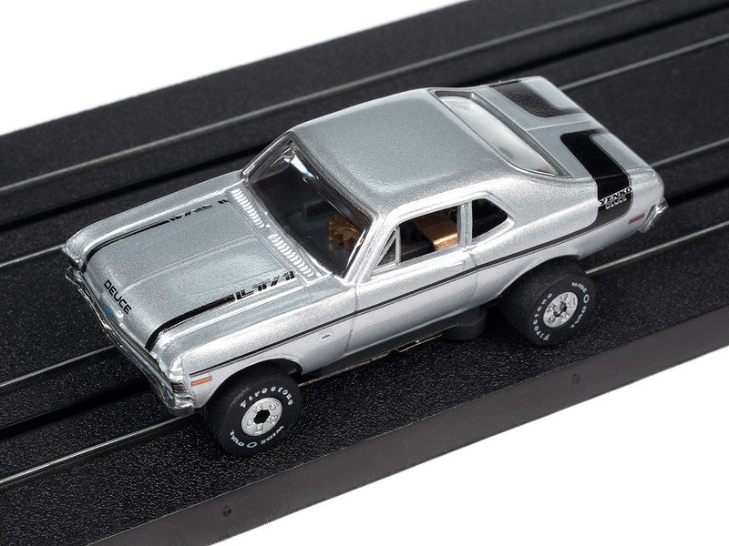 Auto World Thunderjet SC394-4B 2023 R3 YENKO 1970 CHEVROLET NOVA (SILVER) HO Scale Slot Car