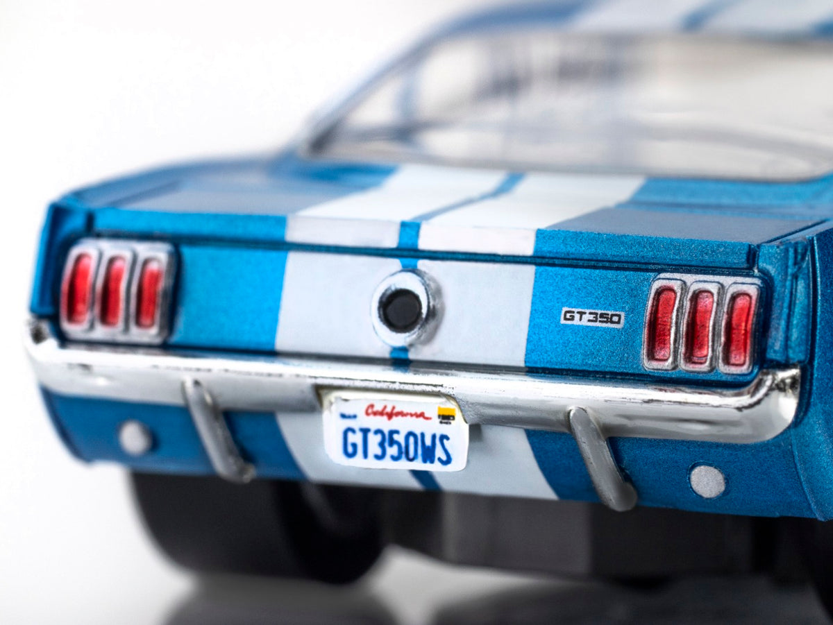 AFX Mega G+ 22149 1966 Shelby Mustang GT350 - Blue with White Stripes HO Scale Slot Car