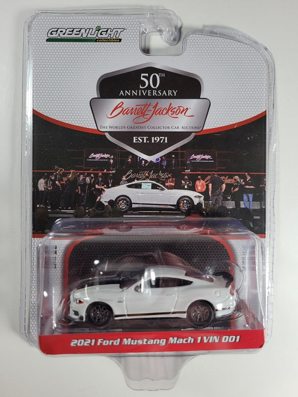 Greenlight Diecast 37240-F - 2021 Ford Mustang Mach 1 VIN 001 - Barrett-Jackson Series 8 (Lot #3005) - 1/64 Scale