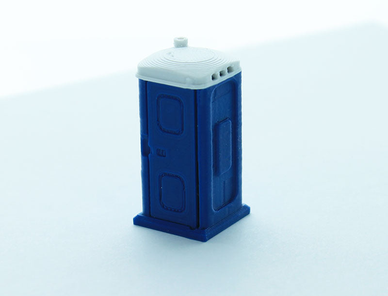 3D to Scale 64-141-BL - Porta-Potty - Blue - 1:64 Scale