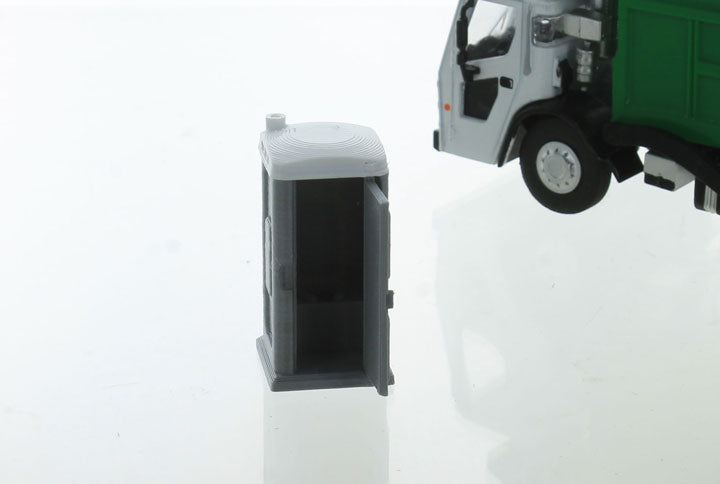 3D to Scale 64-141-GY - Porta-Potty - Gray - 1:64 Scale